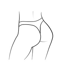 butt drawing woman hand drawing black and white sketch panties