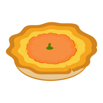 orange pumpkin pie, autumn dessert clip art preview