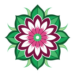 Flower pattern vector logo 18