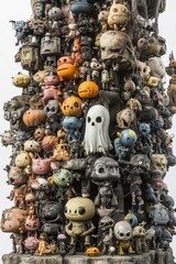 Fototapeta premium a tower of toys with many different types of toys