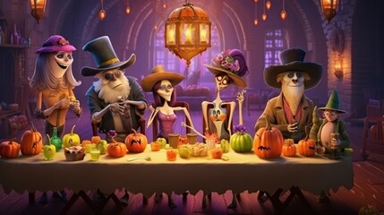 the halloween party scene from the movie halloween