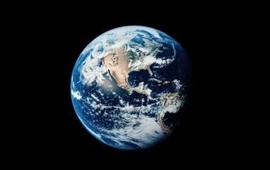 Fototapeta premium earth wallpaper isolated stock photo on black background