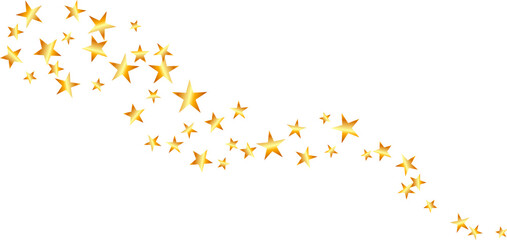 Glitter shiny gold star with curve swirl line vector illustration on transparent background © Little J