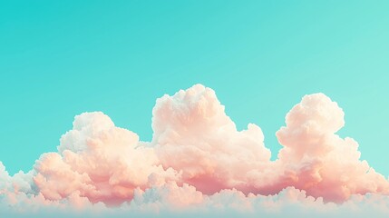 Fluffy White Clouds in a Bright Blue Sky, serene atmosphere, expansive view, perfect for daydreaming or inspiration, inviting calmness and tranquility in the open sky