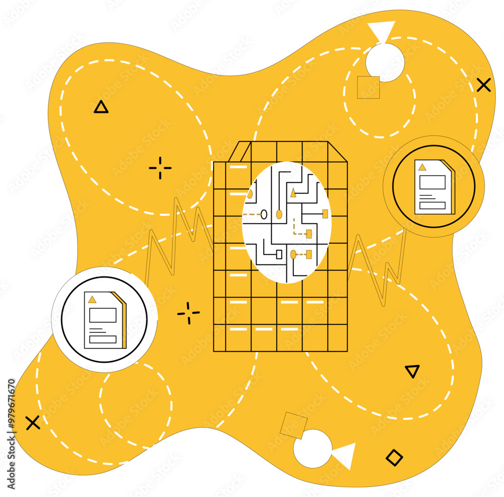 Poster data analytics vector illustration. statistics become storytellers in capable hands data analytics e