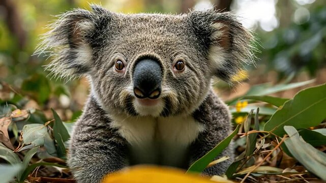 koala in the forest footage