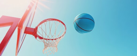 The Basketball Approaching Hoop