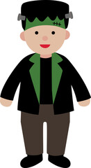 Cute boy wearing Halloween Frankenstein costume vector.
Boy celebrate Halloween wear Frankenstein monster costume vector.
kid dressed like a Frankenstein svg. 