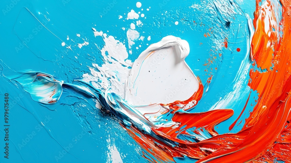 Poster vibrant abstract texture, swirling colors blend seamlessly, creating a dynamic backdrop, inviting cr