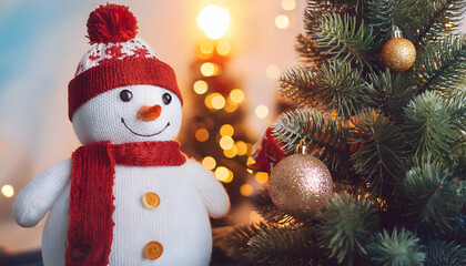 Snowman & Christmas Tree: Heartwarming Holiday Display