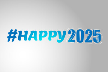 #Happy2025 Happy new year 2025 design with colorful theme. Vector background, for posters, calendars, greetings and New Year 2025 celebrations.