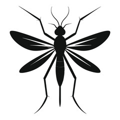 mosquito silhouette style with white background