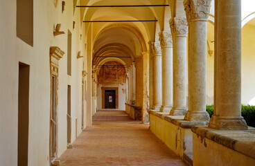 Abbazia benedettina di San Michele Arcangelo e borgo medievale di Montescaglioso, Matera, Basilicata, Italia