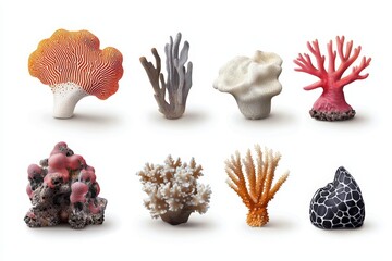 Obraz premium A stunning collection of colorful coral structures showcasing the beauty of marine life and ocean ecosystems.
