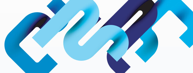 Abstract background curvy lines, minimal geometric design template