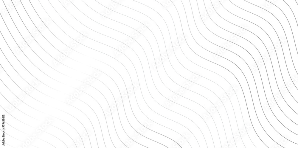 Aufkleber curve wave seamless pattern line texture. abstract white and gray vector wave elegant striped diagon