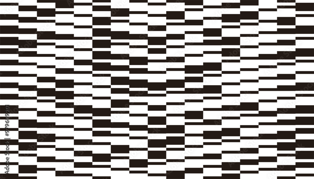 Poster black and white abstract geometric pattern. chess effect pattern. vector format illustration