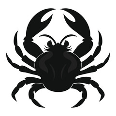 Fototapeta premium Crab Silhouette Vector isolated on a white background