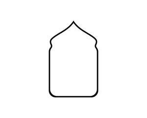 Arabian window icon Illustration vector. Arabic window symbol vector.