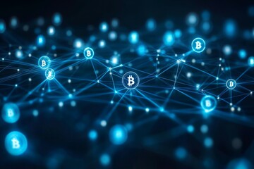 Obraz premium The Decentralized Web, Blockchain and Cryptocurrency