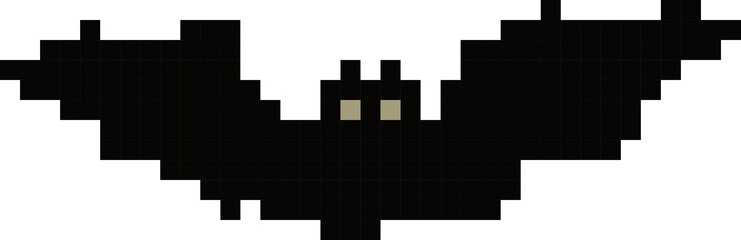 Pixelated Bat Silhouette