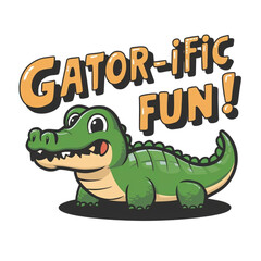 Crocodile typography PNG Design