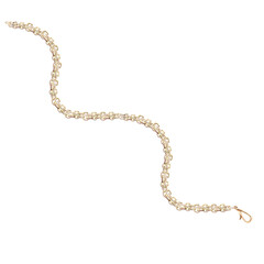 Realistic gold chain in watercolor in watercolor. Isolated illustration of jewelry for design of catalogs, postcards, advertising campaigns, fashion magazines, social networks, creating patterns