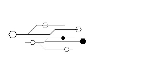 Vector circuit board pattern for technology background.
