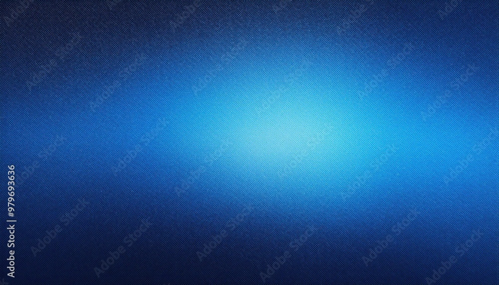 Poster Abstract Gradient Blue Texture. Vibrant Center Radiating Light with Fine Dot Pattern and Darker Edges, Simulating Depth and Motion for Digital Background or Graphic Design