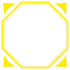 yellow octagon line frame and corner