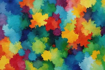 the background wall is painted with watercolors until it is a mixture of different colors