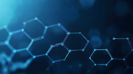 Abstract Representation of Interconnected Hexagonal Shapes