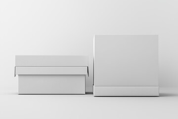 Shoe Box Mockup on Isolated white Background created with Generative AI