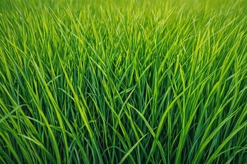 Obraz premium beautiful green grass like oil painting as a background or backdrop for greeting cards, banners and graphics designs
