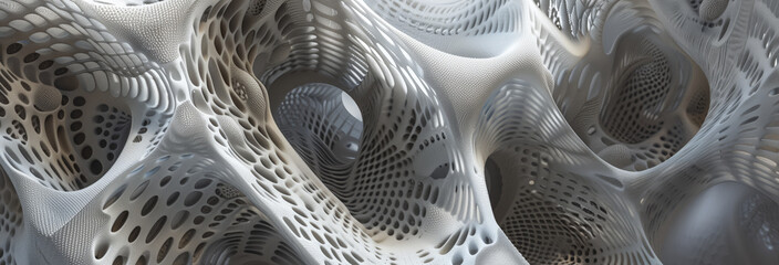 An abstract representation of a political tension. The art style tessellating textures resembling a web, weave or weft.