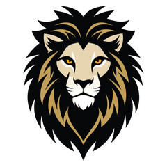 lion head mascot vector illustration 