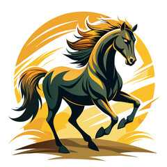 A running horse illustration