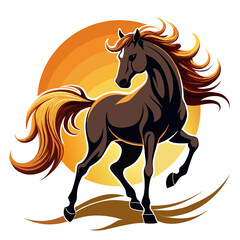 horse illustration isolated