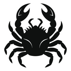 Crab Silhouette Vector isolated on a white background