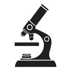 Microscope icon vector design, simple microscope flat icon on isolated white background