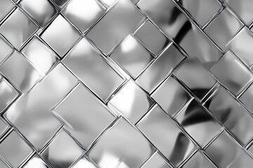 Fototapeta premium A shiny metallic surface with an intricate woven pattern, perfect for modern design or artistic backgrounds.