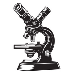 Microscope icon vector design, simple microscope flat icon on isolated white background