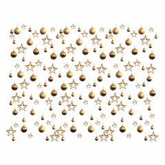 Christmas decorations, New Year's decor, isolated on white background, 3D illustration, cg render
