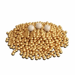 Christmas decorations, New Year's decor, isolated on white background, 3D illustration, cg render
