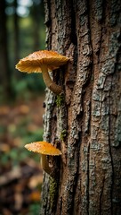 Fungus on an old tree trunk.