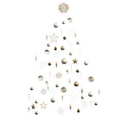 Christmas decorations, New Year's decor, isolate on a transparent background, 3D illustration, cg render
