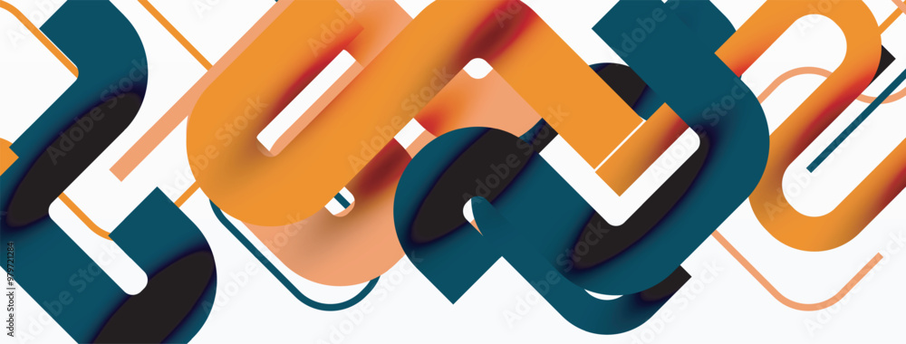 Poster wave lines minimal abstract background