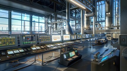 Fototapeta premium Industrial Control Room
