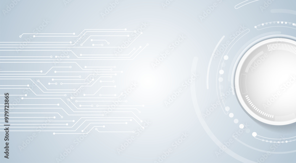 Fototapete abstract innovation background from technological elements. advanced communication technologies. gra