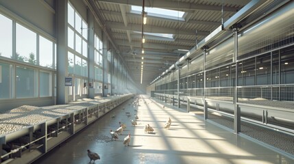 Modern Chicken Farm Interior